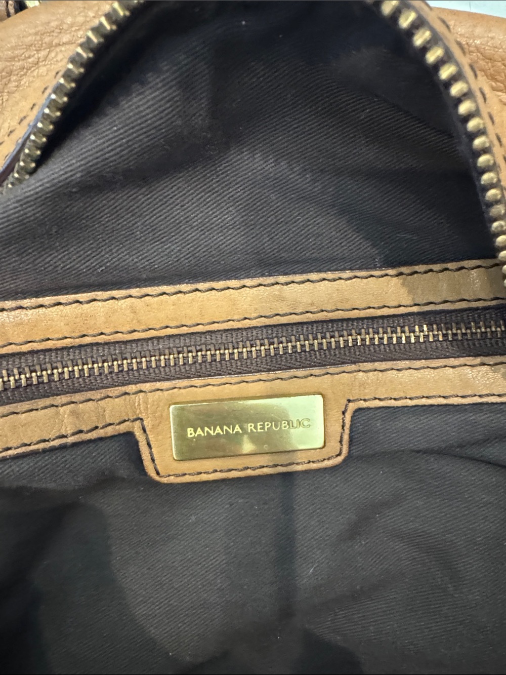 Banana Republic Leather Satchel Handbag in Tan - Picture 2 of 5